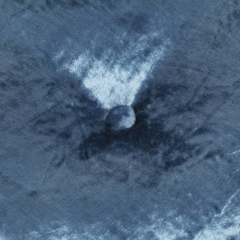 Poef Rond 40X20 Cm Fluweel Blauw