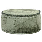 Pouf round 40x20 cm velvet green