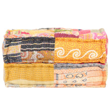 Poef 60X70X36 Cm Stof Patchwork Voetensteun