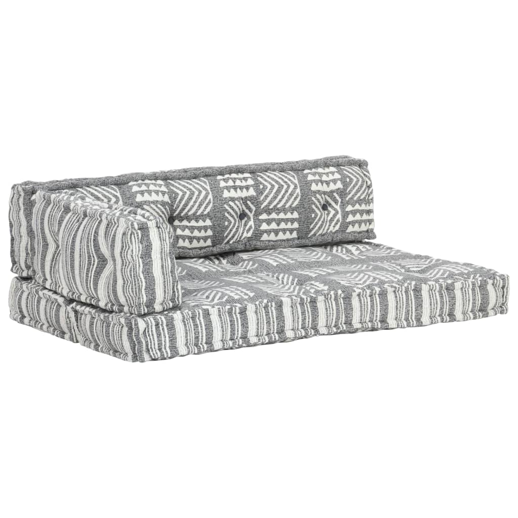 Bankkussen Pallet Stof Patchwork Grijs