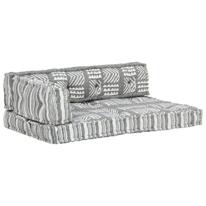 Bankkussen Pallet Stof Patchwork Grijs