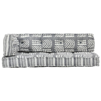 Bankkussen Pallet Stof Patchwork Grijs