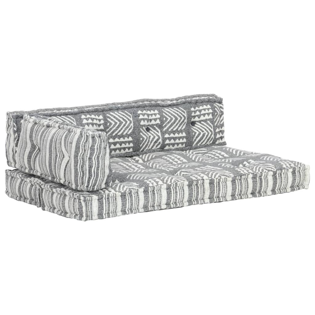 Bankkussen Pallet Stof Patchwork Grijs