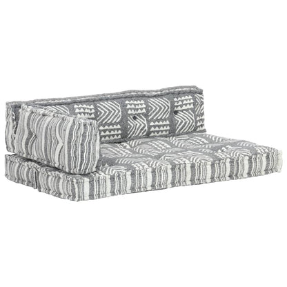 Bankkussen Pallet Stof Patchwork Grijs