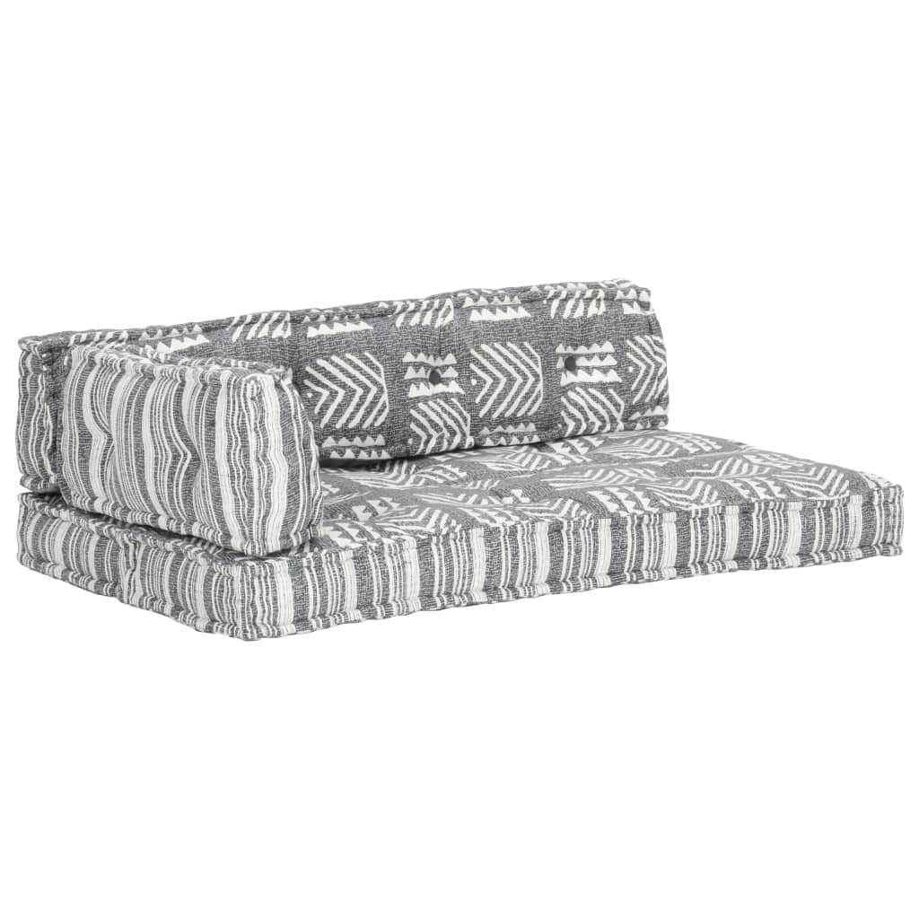 Bankkussen Pallet Stof Patchwork Grijs