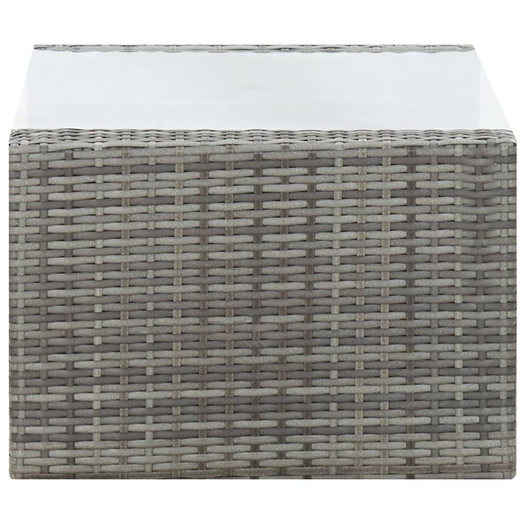 -Delige Loungeset Met Kussens Poly Rattan 4 Grijs