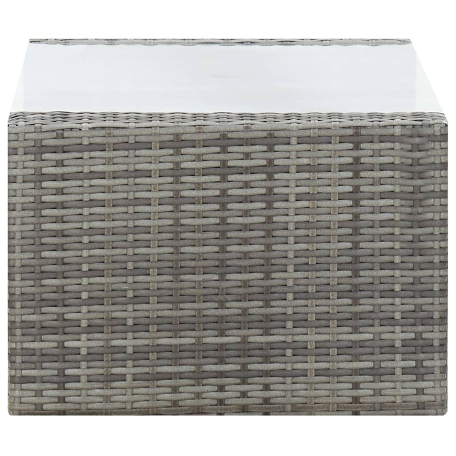 -Delige Loungeset Met Kussens Poly Rattan 4 Grijs