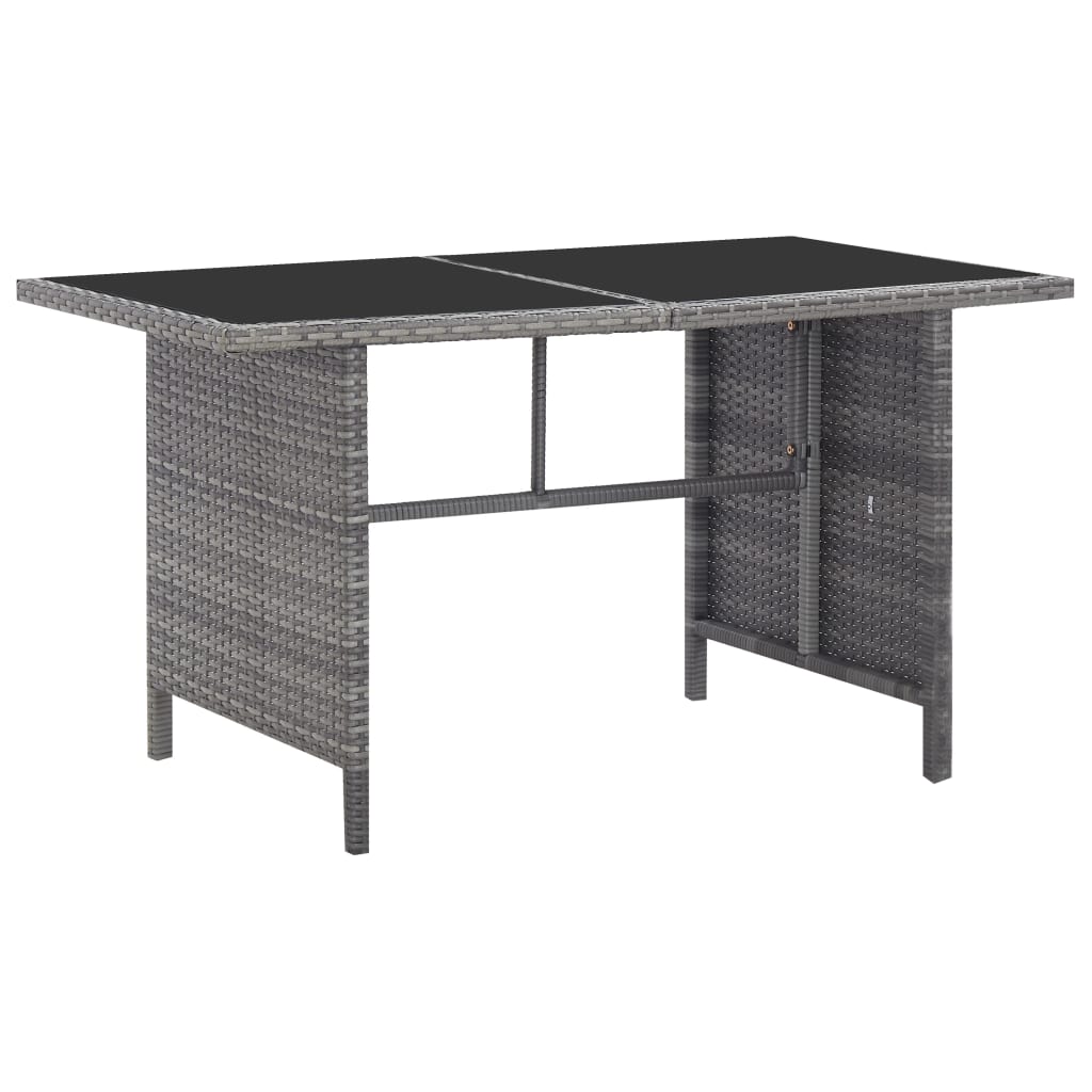 5-Delige Tuinset Met Kussens Poly Rattan Grijs