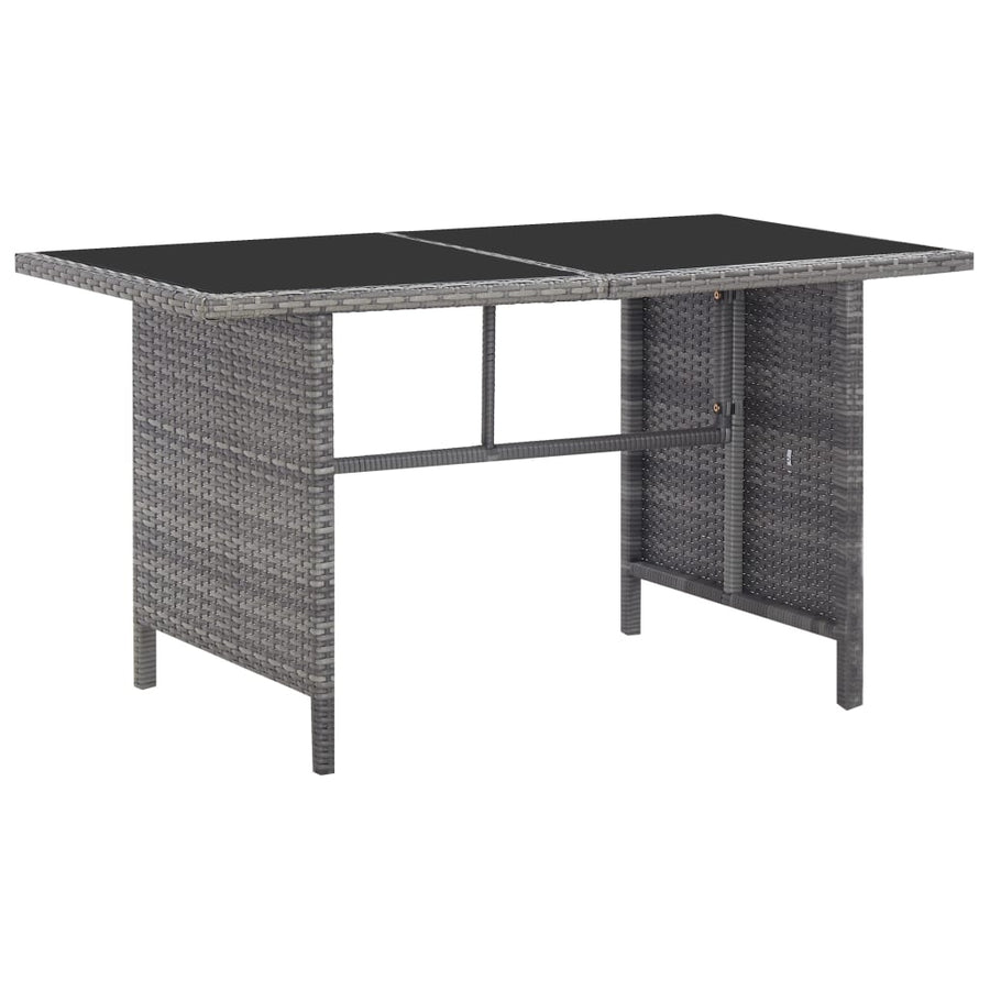 5-Delige Tuinset Met Kussens Poly Rattan Grijs