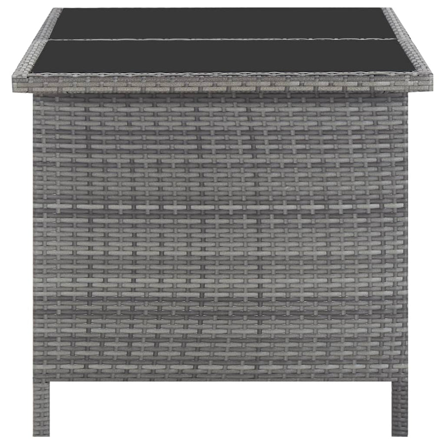 5-Delige Tuinset Met Kussens Poly Rattan Grijs