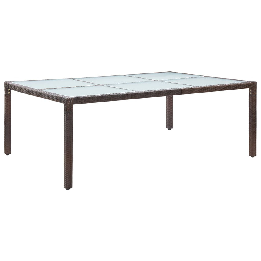 Tuintafel 200X50X74 Cm Poly Rattan Bruin