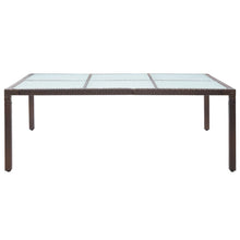 Tuintafel 200X50X74 Cm Poly Rattan Bruin