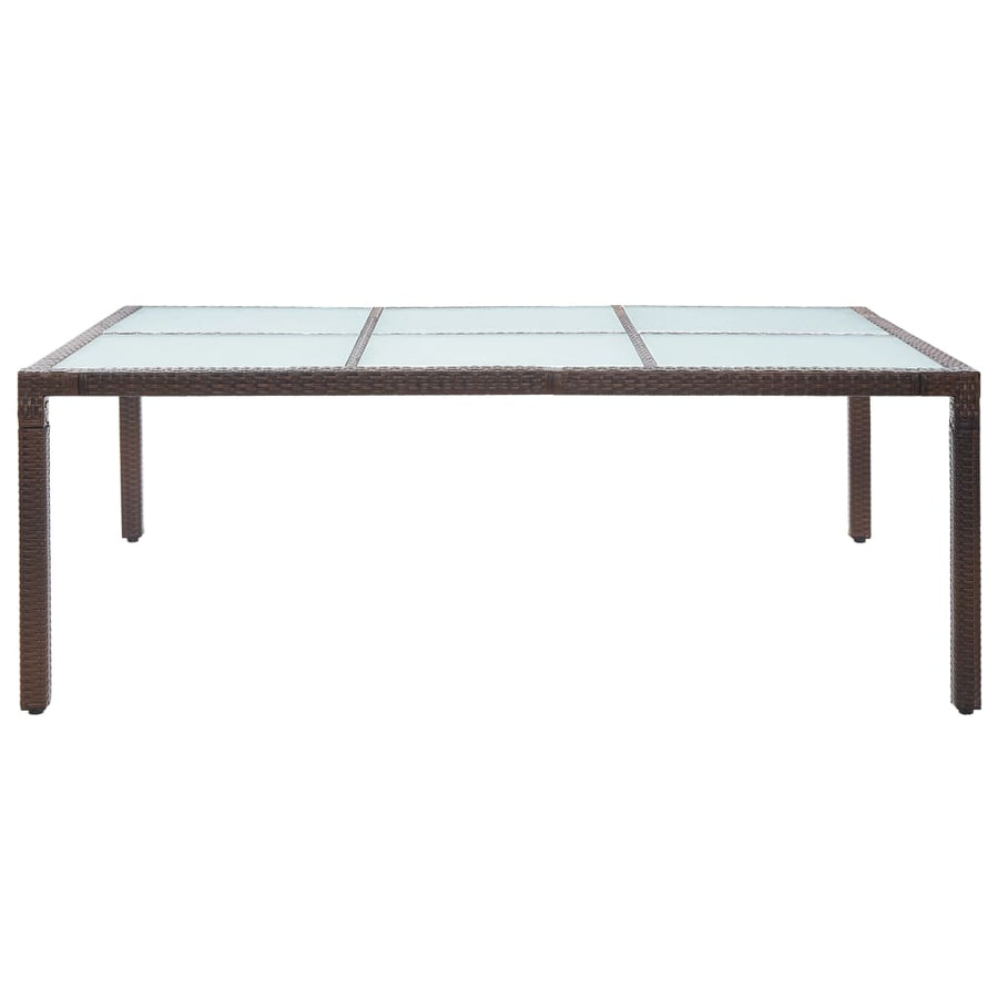 Tuintafel 200X50X74 Cm Poly Rattan Bruin