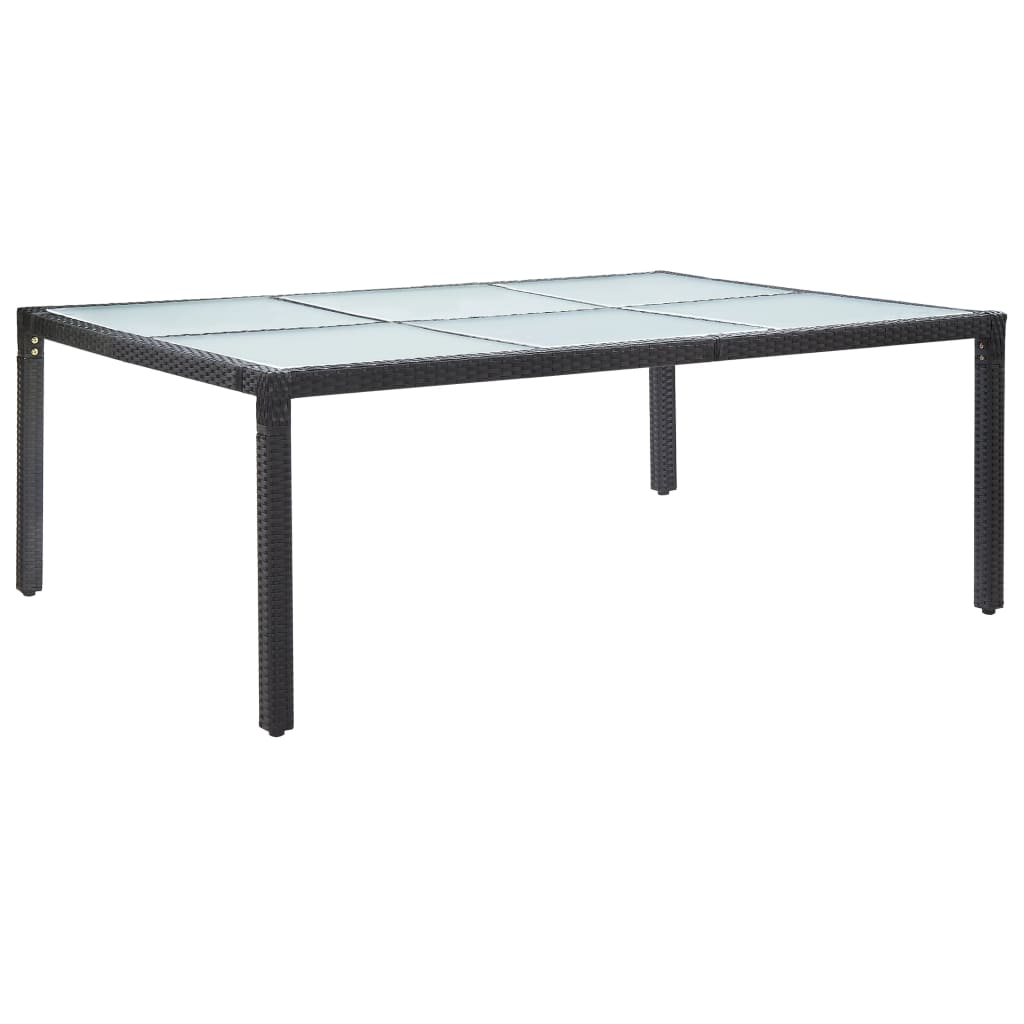 Tuintafel 200X50X74 Cm Poly Rattan Zwart
