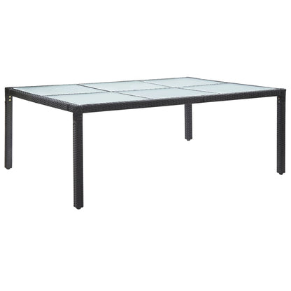 Tuintafel 200X50X74 Cm Poly Rattan Zwart