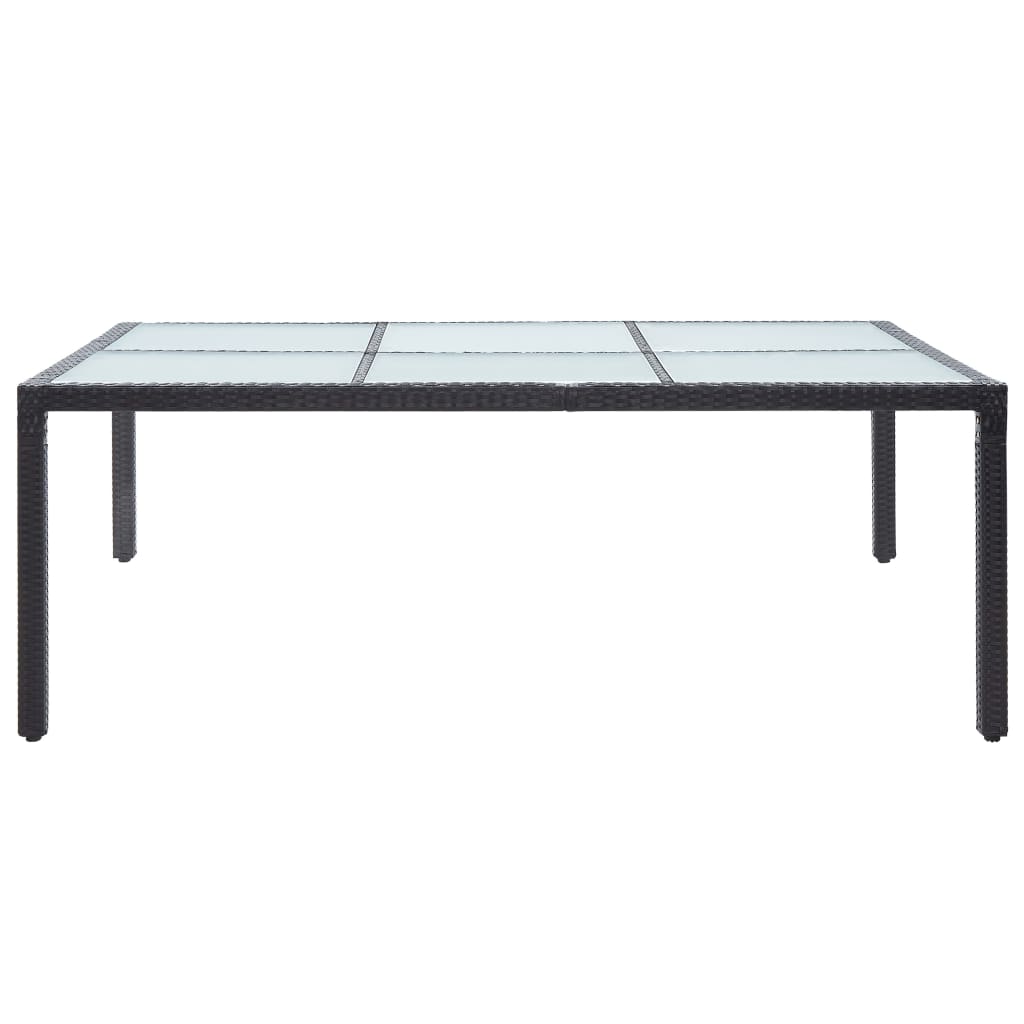 Tuintafel 200X50X74 Cm Poly Rattan Zwart