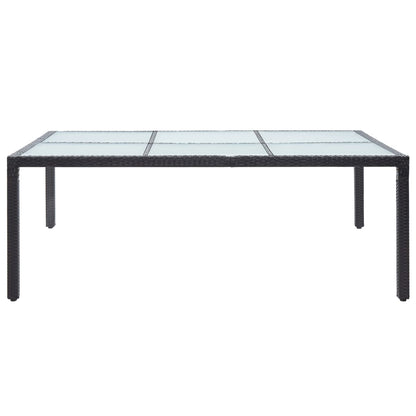 Tuintafel 200X50X74 Cm Poly Rattan Zwart