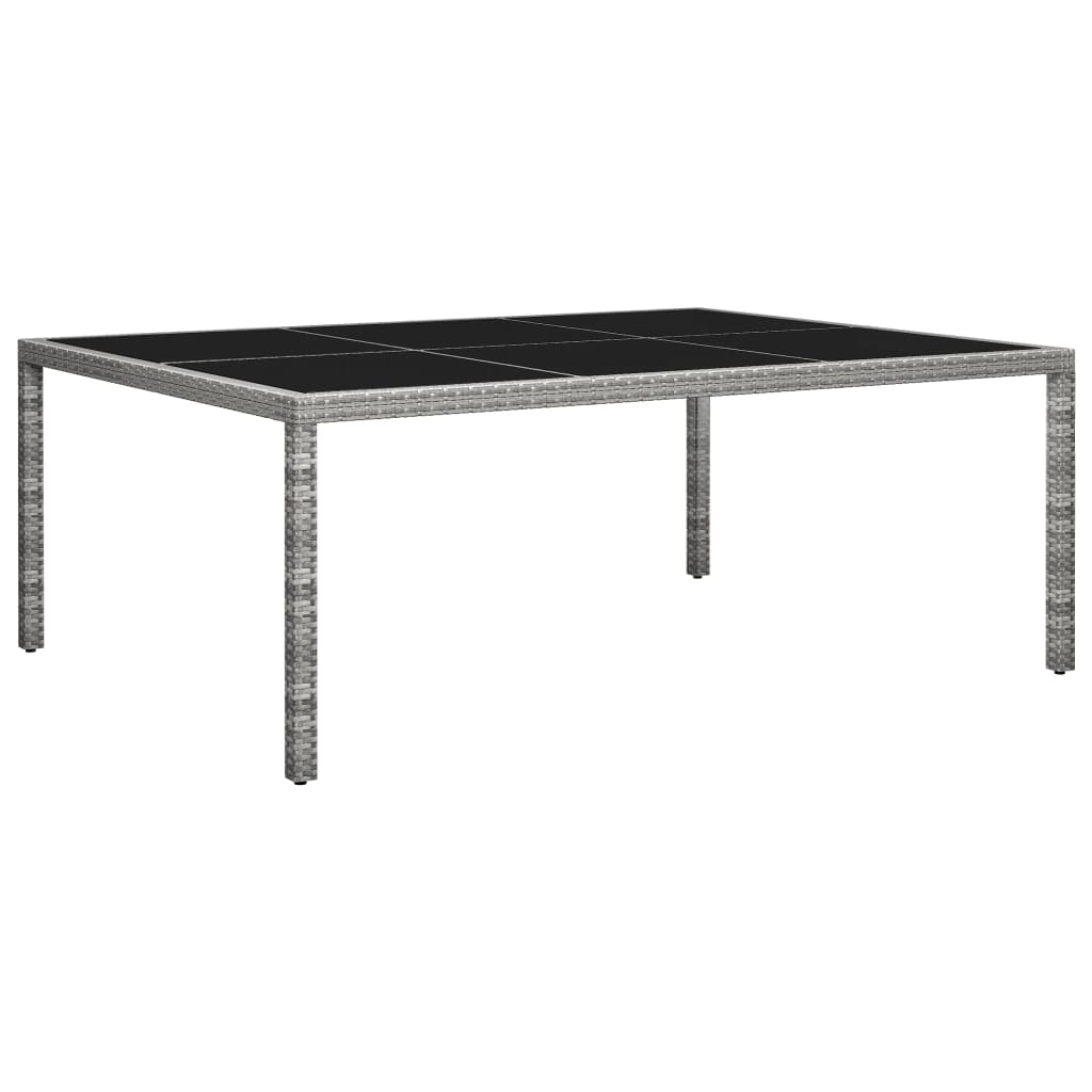Tuintafel 200X150X74 Cm Poly Rattan Grijs