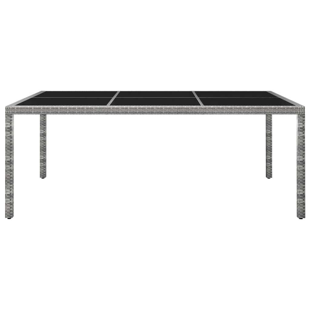 Tuintafel 200X150X74 Cm Poly Rattan Grijs