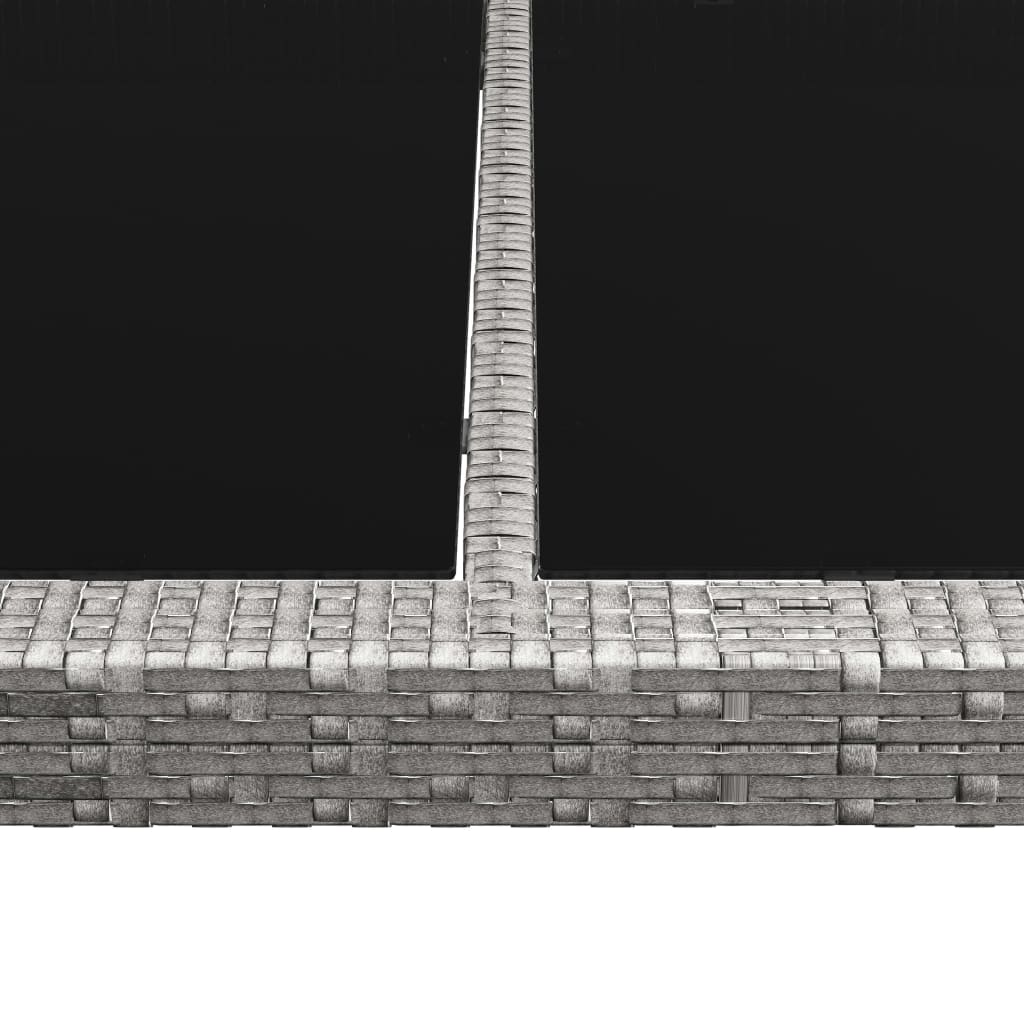 Tuintafel 200X150X74 Cm Poly Rattan Grijs