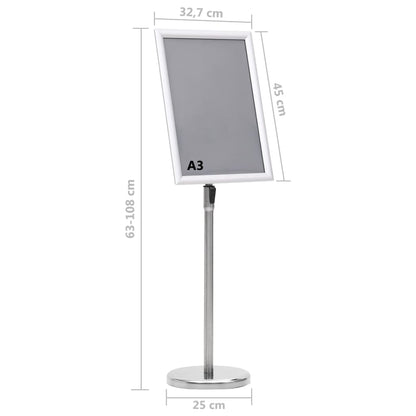 Posterstandaard Aluminiumlegering Kleurig a3 Zilver