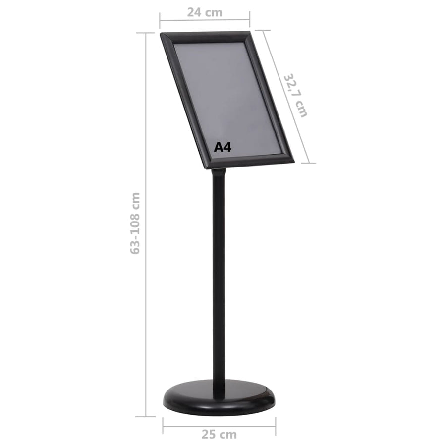 Posterstandaard Aluminiumlegering a4 Zwart