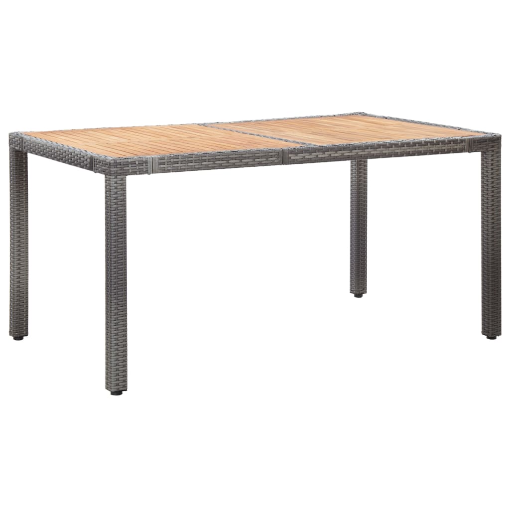 7-delige Tuinset met kussens poly rattan grijs