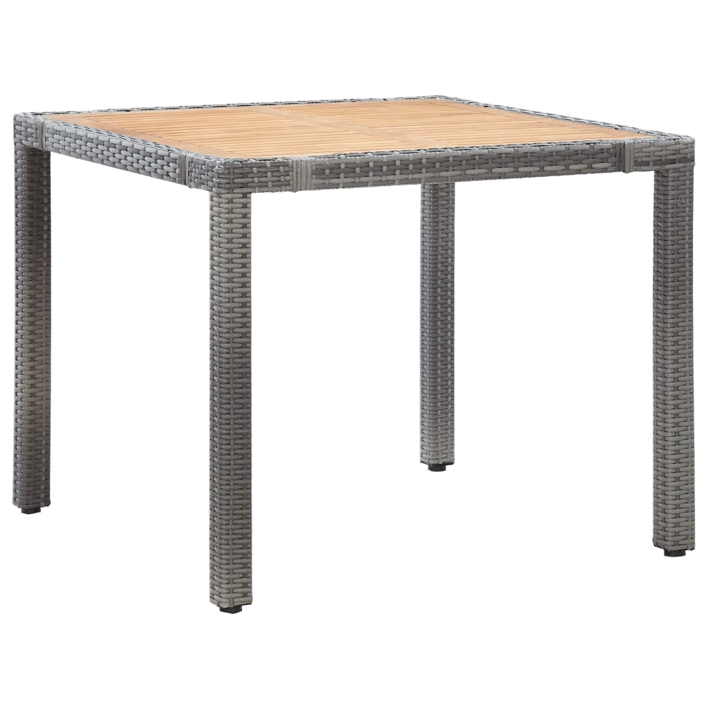 -Delige Tuinset Met Kussens Poly Rattan 5 90 cm tafellengte Grijs en bruin