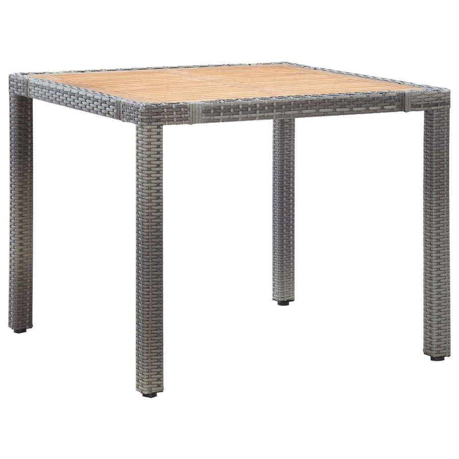 -Delige Tuinset Met Kussens Poly Rattan 5 90 cm tafellengte Grijs en bruin