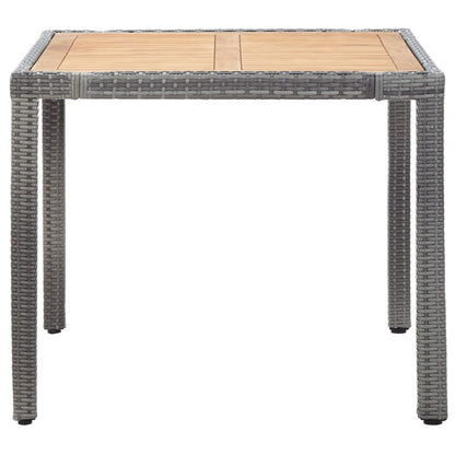 -Delige Tuinset Met Kussens Poly Rattan 5 90 cm tafellengte Grijs en bruin
