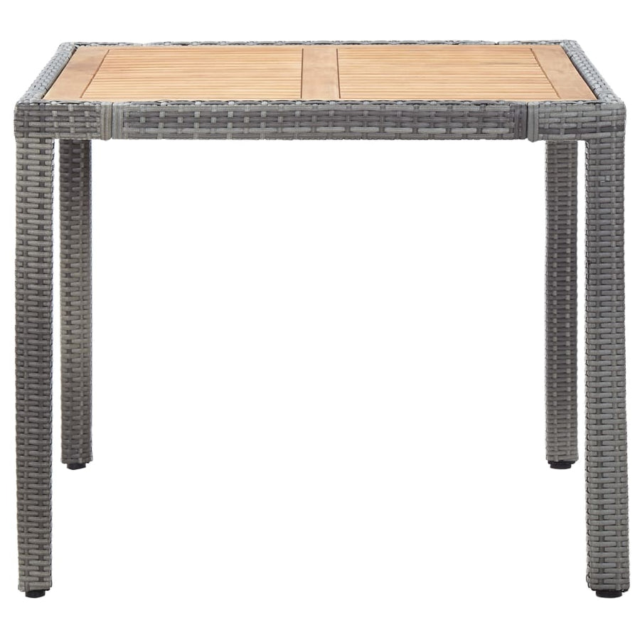 -Delige Tuinset Met Kussens Poly Rattan 5 90 cm tafellengte Grijs en bruin