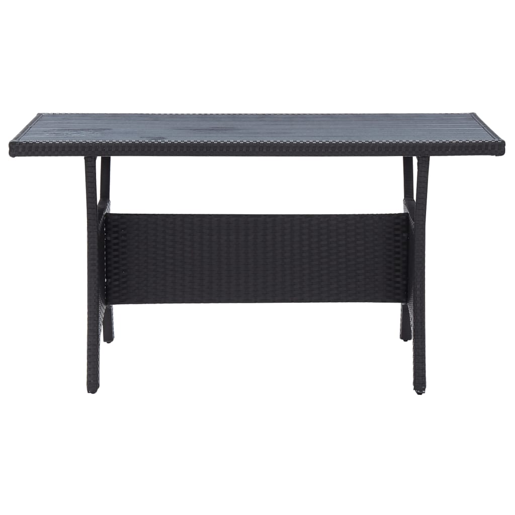3-Delige Loungeset Met Kussens Poly Rattan Zwart