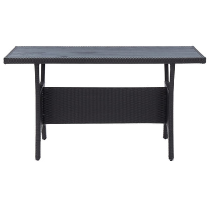 3-Delige Loungeset Met Kussens Poly Rattan Zwart