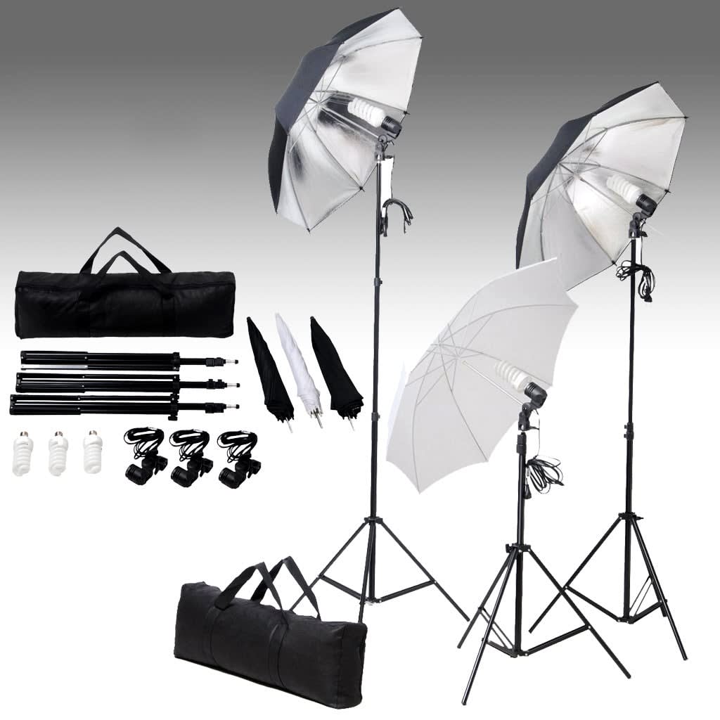 Fotostudioset Met Achtergrond En Verlichtingsset
