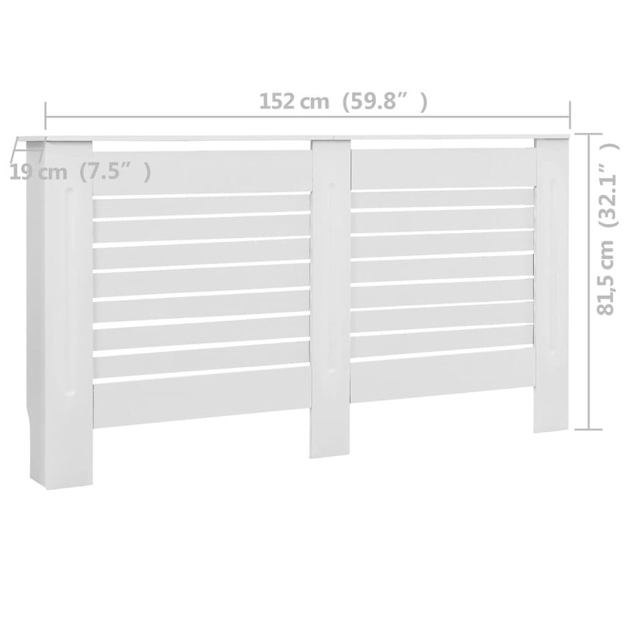 Radiatorombouwen 15X19X81,5 Cm Mdf 2 152 x 19 x 81.5 cm Wit