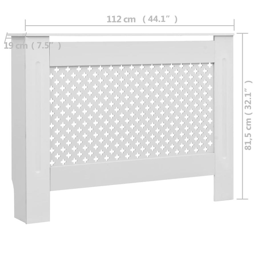 Radiatorombouwen 11X19X81,5 Cm Mdf 2 112 x 19 x 81.5 cm Wit