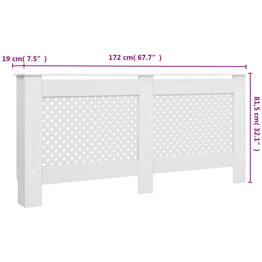Radiatorombouwen 17X19X81,5 Cm Mdf 2 172 x 19 x 81.5 cm Wit