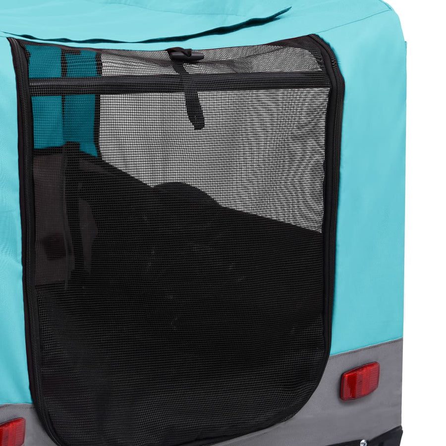 Fietstrailer en hondenwagen 2-in-1 blauw en grijs Blauw en grijs