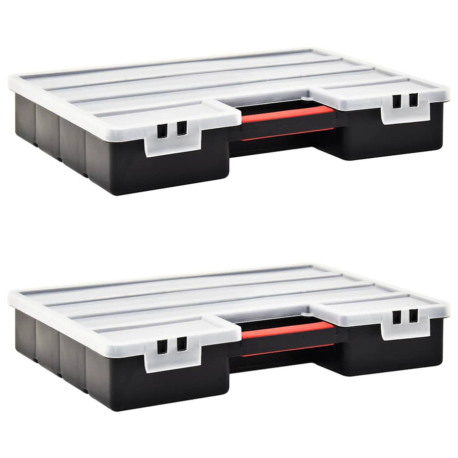 Assortimentsdozen 2 St Met Verdelers 460X325X80 Mm Kunststof