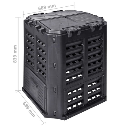 Compostbak 360 L 68,9X68,9X83,9 Cm Zwart
