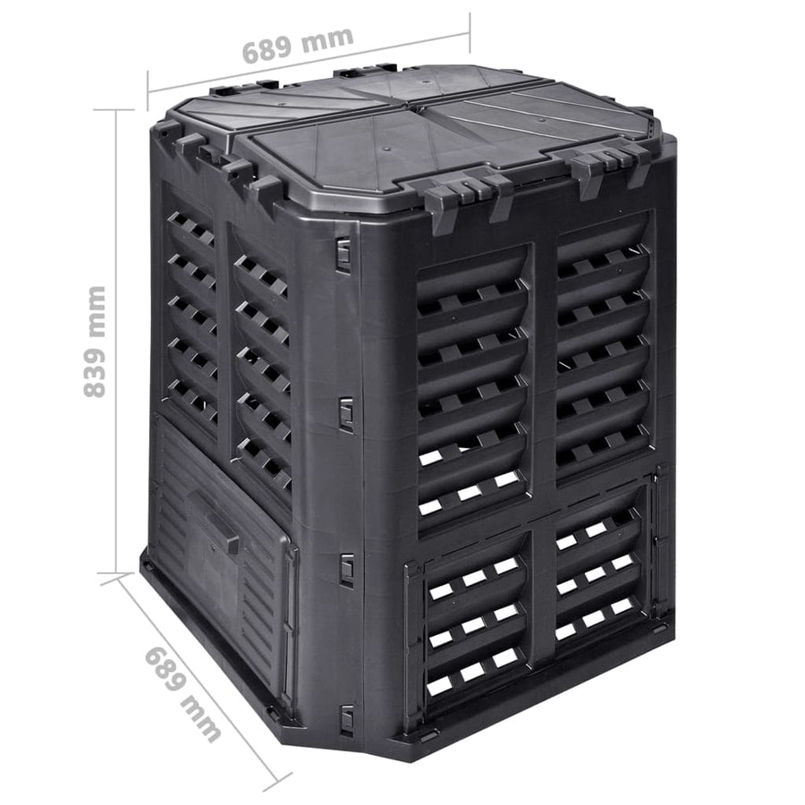 Compostbak 360 L 68,9X68,9X83,9 Cm Zwart