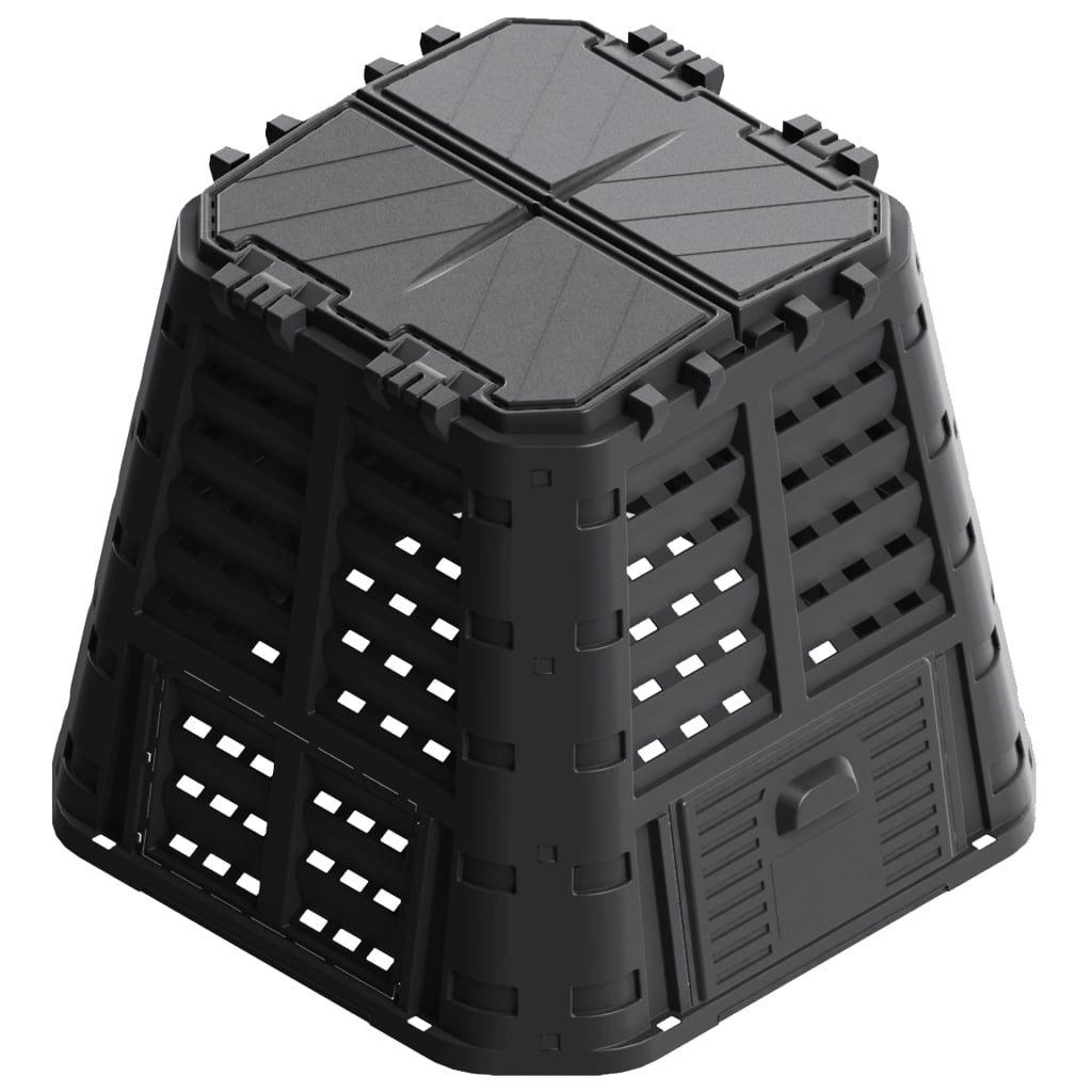 Compostbak 480 L 93,3X93,3X80 Cm Zwart