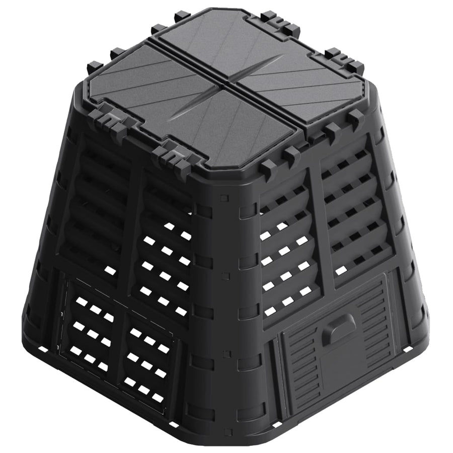 Compostbak 480 L 93,3X93,3X80 Cm Zwart