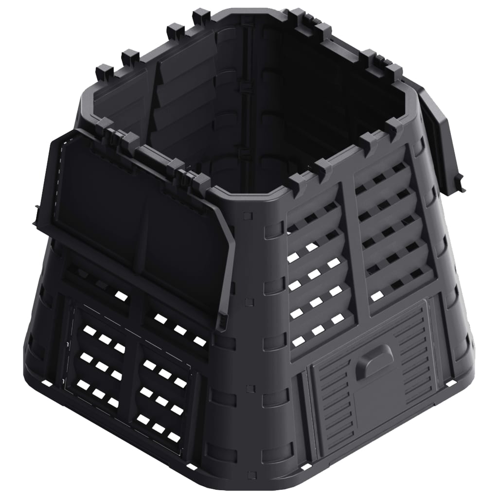 Compostbak 480 L 93,3X93,3X80 Cm Zwart