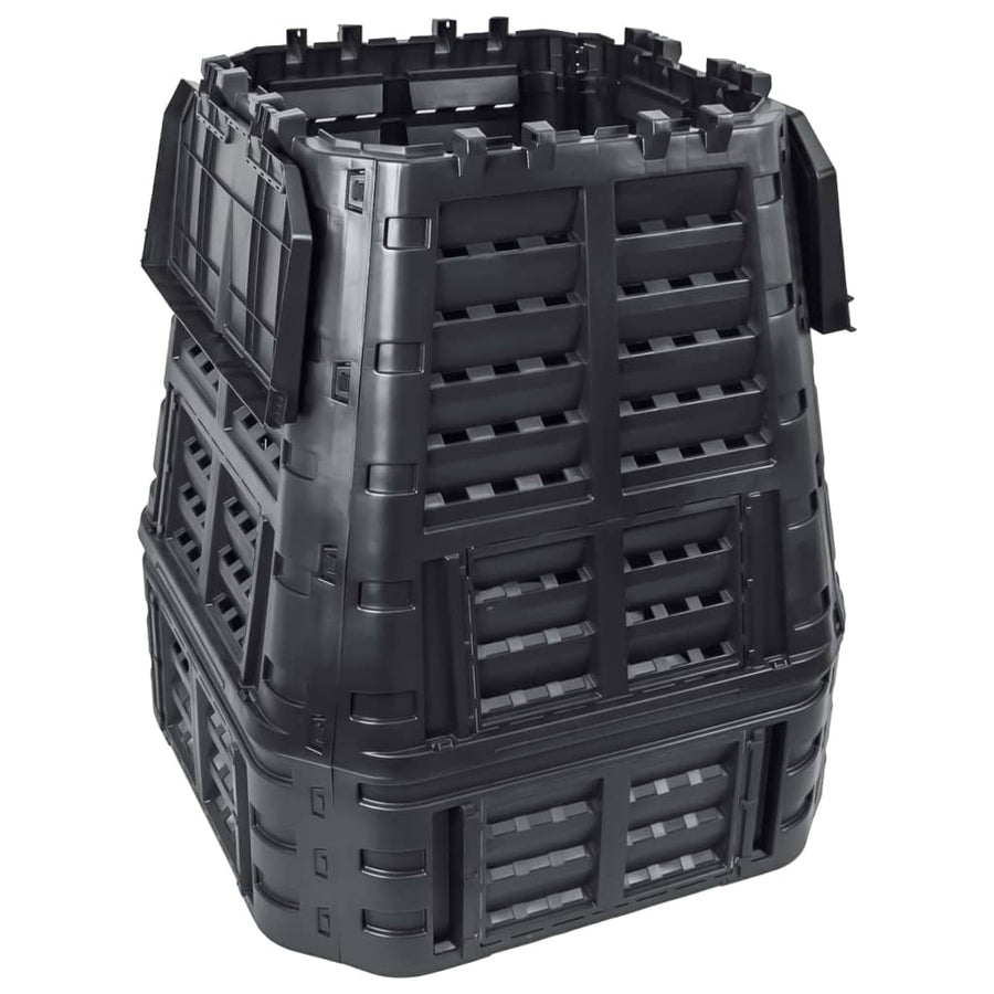 Compostbak 740 L 93,3x93,3x113 cm zwart