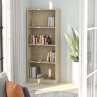 Boekenkast met 4 schappen 60x24x142 cm bewerkt hout sonoma eik 60 x 24 x 142 cm Sonoma eiken