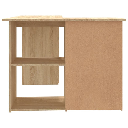 Hoekbureau 145X100X76 Cm Bewerkt Hout Kleurig Sonoma eiken