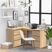 Hoekbureau 145x100x76 cm bewerkt hout sonoma eiken