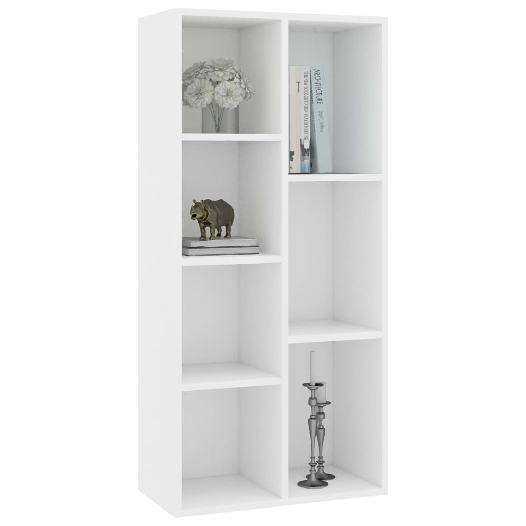 Boekenkast 50X25X06 Cm Bewerkt Hout Wit