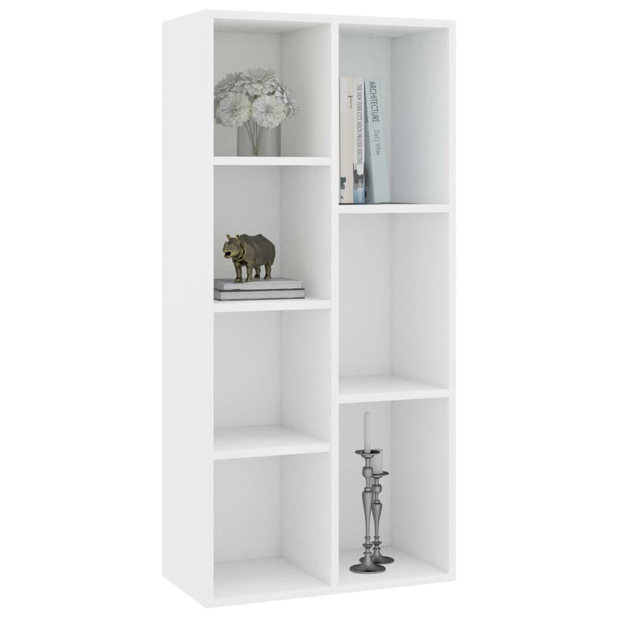Boekenkast 50X25X06 Cm Bewerkt Hout Wit